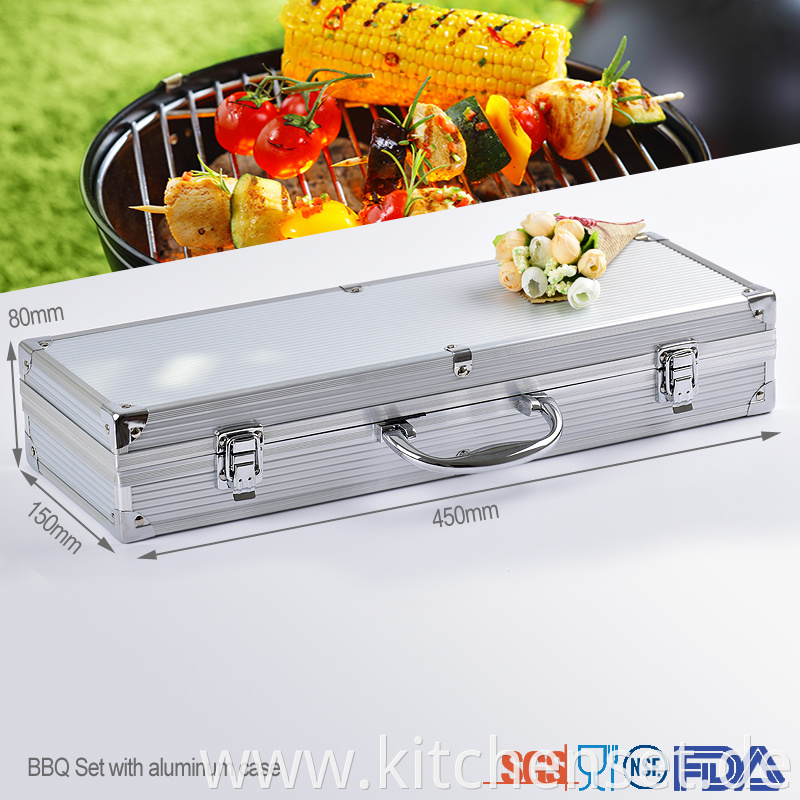 4pcs Aluminum Case Bbq Set